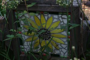 A yellow flower mosaic.