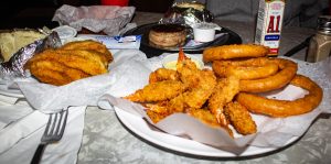 Photo of Fried Shrimp and Onion Rings at Nicks in the Sticks