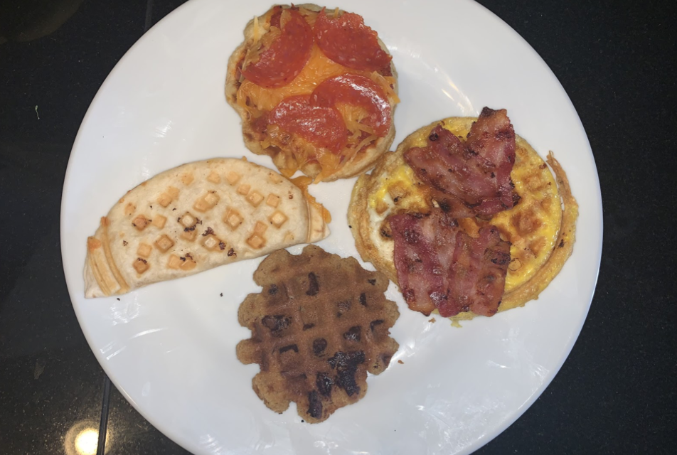 Crispy Cheesy Mini Waffle Maker Eggs (Amazing!!)